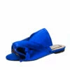 N21 Royal Blue Satin Knot Flat Mules Size 37 Women Flats 2 N21 Royal Blue Satin Knot Flat Mules Size 37 Women Flats -N21shop luxury women n21 used shoes p233536 007