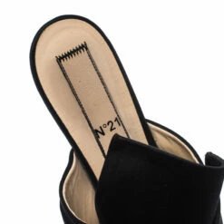 N21 Black Satin Knot Flat Mules Size 37.5 Women Flats 8 N21 Black Satin Knot Flat Mules Size 37.5 Women Flats -N21shop luxury women n21 used shoes p235958 008