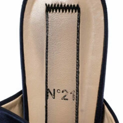 N21 Blue Satin Knot Embellished Mules Size 37 Women Sandals 8 N21 Blue Satin Knot Embellished Mules Size 37 Women Sandals -N21shop luxury women n21 used shoes p241330 002