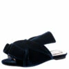 N21 Dark Blue Velvet Knot Flat Mules Size 38 Women Flats 2 N21 Dark Blue Velvet Knot Flat Mules Size 38 Women Flats -N21shop luxury women n21 used shoes p242952 005