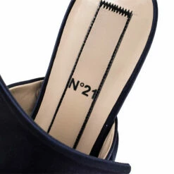 N21 Blue Satin Knot Flat Mules Size 37 Women Flats 8 N21 Blue Satin Knot Flat Mules Size 37 Women Flats -N21shop luxury women n21 used shoes p243366 009