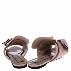 N21 Beige Leather Knot Flat Mules Size 39 Women Flats -N21shop luxury women n21 used shoes p247063 001