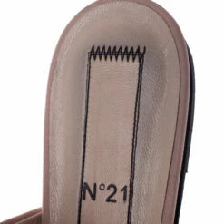 N21 Beige Leather Knot Flat Mules Size 39 Women Flats -N21shop luxury women n21 used shoes p247063 004