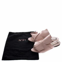 N21 Beige Leather Knot Flat Mules Size 39 Women Flats -N21shop luxury women n21 used shoes p247063 008