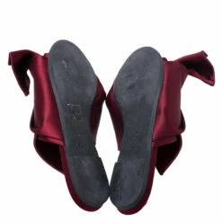 N21 Burgundy Satin Knot Mules Slide Size 39 Women Sandals 7 N21 Burgundy Satin Knot Mules Slide Size 39 Women Sandals -N21shop luxury women n21 used shoes p249957 005