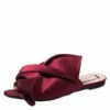 N21 Burgundy Satin Knot Mules Slide Size 39 Women Sandals 1 N21 Burgundy Satin Knot Mules Slide Size 39 Women Sandals -N21shop luxury women n21 used shoes p249957 009