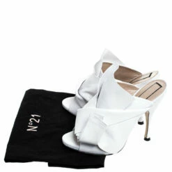N21 White Leather Ronny Pleated Mules Size 37 Women Sandals 9 N21 White Leather Ronny Pleated Mules Size 37 Women Sandals -N21shop luxury women n21 used shoes p251293 007