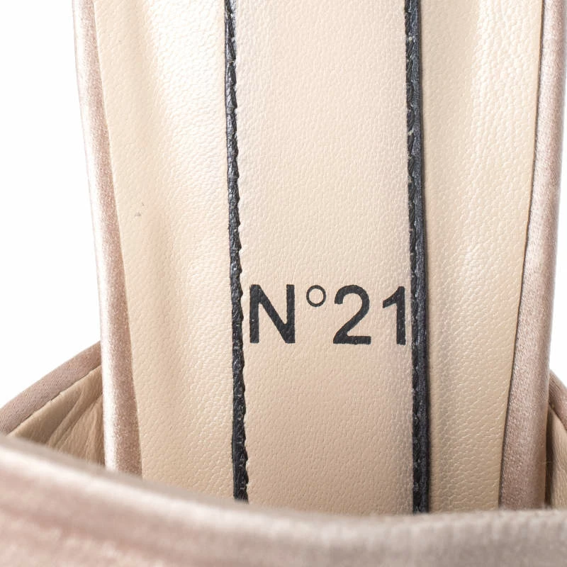 N21 Beige Satin Knot Flat Mules Size 36 Women Flats N21 Beige Satin Knot Flat Mules Size 36 Women Flats -N21shop luxury women n21 used shoes p264200 002