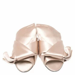 N21 Beige Satin Knot Flat Mules Size 36 Women Flats 4 N21 Beige Satin Knot Flat Mules Size 36 Women Flats -N21shop luxury women n21 used shoes p264200 005