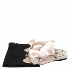 N21 Beige Satin Knot Flat Mules Size 36 Women Flats 9 N21 Beige Satin Knot Flat Mules Size 36 Women Flats -N21shop luxury women n21 used shoes p264200 008