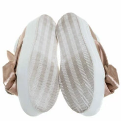 N21 Beige Satin Crystal Embellished Bow Skate Cat Slip On Sneakers Size 37 Women 7 N21 Beige Satin Crystal Embellished Bow Skate Cat Slip On Sneakers Size 37 Women -N21shop luxury women n21 used shoes p265551 001