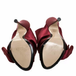 N21 N°21 Burgundy Satin Ronny Pleated Mules Size 37 Women Sandals 7 N21 N°21 Burgundy Satin Ronny Pleated Mules Size 37 Women Sandals -N21shop luxury women n21 used shoes p273701 001