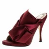 N21 N°21 Burgundy Satin Ronny Pleated Mules Size 37 Women Sandals 2 N21 N°21 Burgundy Satin Ronny Pleated Mules Size 37 Women Sandals -N21shop luxury women n21 used shoes p273701 006