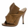 N21 Brown Leather Ronny Pleated Mules Size 38 Women Sandals 2 N21 Brown Leather Ronny Pleated Mules Size 38 Women Sandals -N21shop luxury women n21 used shoes p282403 003