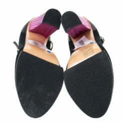 N21 Black/Purple Suede And Leather Block Heel Ankle Strap Sandals Size 38.5 Women Pumps 7 N21 Black/Purple Suede And Leather Block Heel Ankle Strap Sandals Size 38.5 Women Pumps -N21shop luxury women n21 used shoes p292252 001