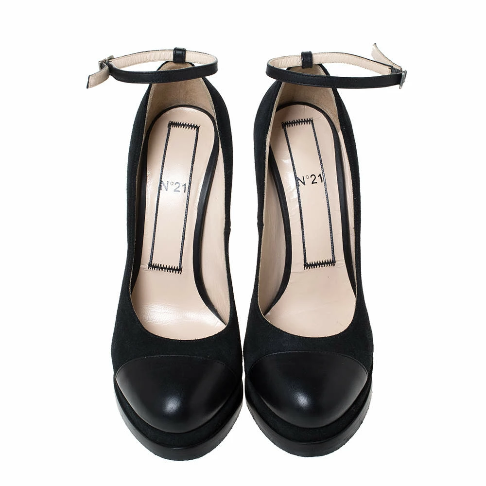 N21 Black/Purple Suede And Leather Block Heel Ankle Strap Sandals Size 38.5 Women Pumps N21 Black/Purple Suede And Leather Block Heel Ankle Strap Sandals Size 38.5 Women Pumps -N21shop luxury women n21 used shoes p292252 004