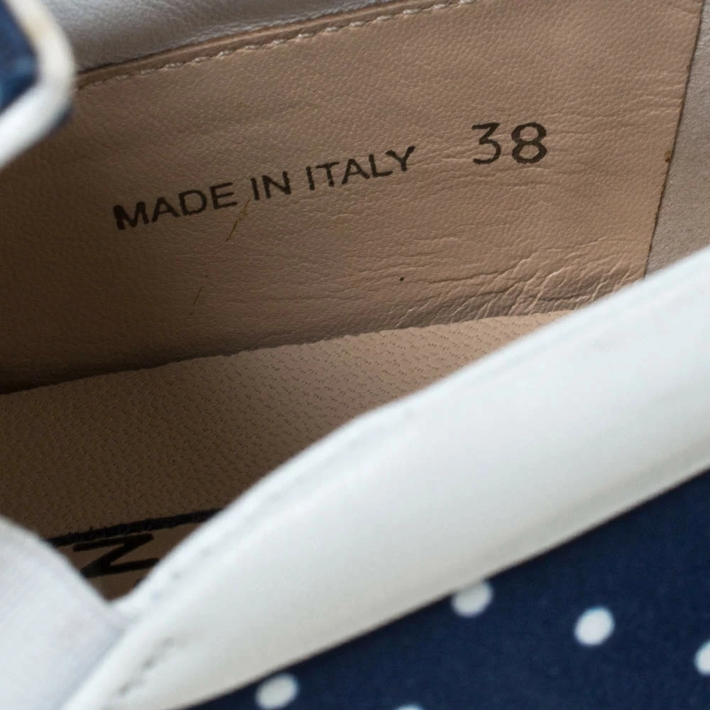 N21 Blue Polka Dot Satin Knotted Slip on Sneakers Size 38 Women N21 Blue Polka Dot Satin Knotted Slip On Sneakers Size 38 Women -N21shop luxury women n21 used shoes p299954 002