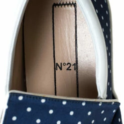N21 Blue Polka Dot Satin Knotted Slip On Sneakers Size 38 Women 8 N21 Blue Polka Dot Satin Knotted Slip On Sneakers Size 38 Women -N21shop luxury women n21 used shoes p299954 008