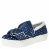 N21 Blue/White Polka Dot Satin Knot Slip On Sneakers Size 41 Women 2 N21 Blue/White Polka Dot Satin Knot Slip On Sneakers Size 41 Women -N21shop luxury women n21 used shoes p299968 003