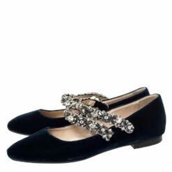 N21 N°21 Blue Velvet Embellished Strappy Ballet Flats Size 39 Women Pumps 5 N21 N°21 Blue Velvet Embellished Strappy Ballet Flats Size 39 Women Pumps -N21shop luxury women n21 used shoes p303574 002