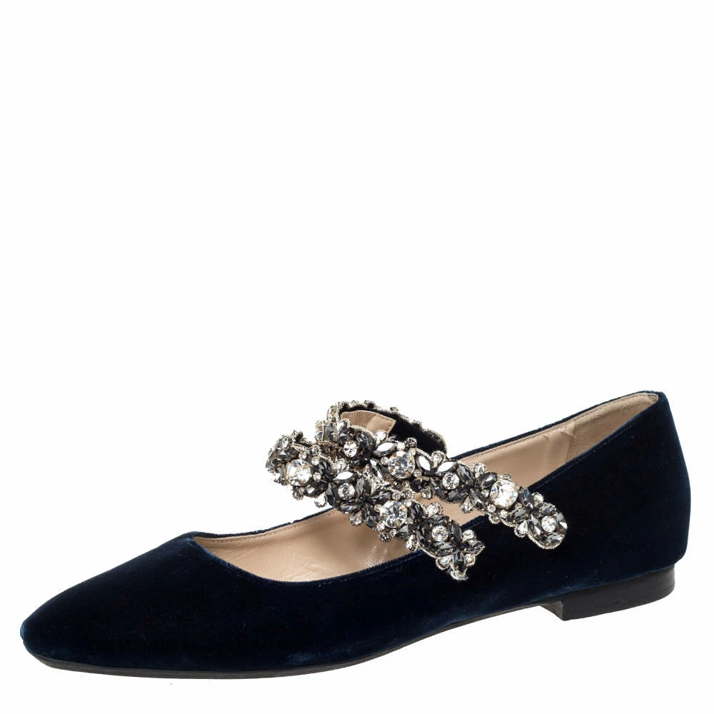 N21 N°21 Blue Velvet Embellished Strappy Ballet Flats Size 39 Women Pumps N21 N°21 Blue Velvet Embellished Strappy Ballet Flats Size 39 Women Pumps -N21shop luxury women n21 used shoes p303574 003