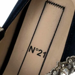 N21 N°21 Blue Velvet Embellished Strappy Ballet Flats Size 39 Women Pumps 8 N21 N°21 Blue Velvet Embellished Strappy Ballet Flats Size 39 Women Pumps -N21shop luxury women n21 used shoes p303574 005