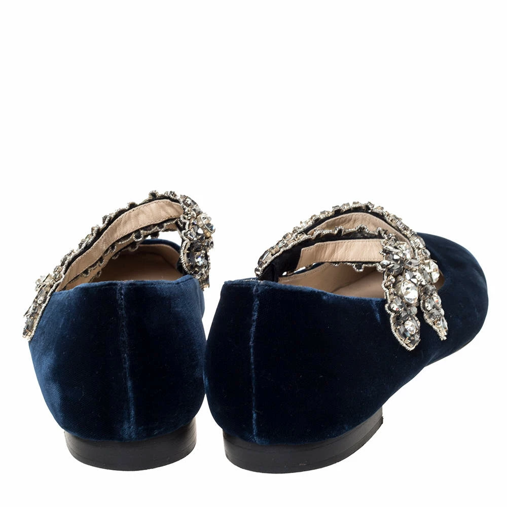 N21 N°21 Blue Velvet Embellished Strappy Ballet Flats Size 39 Women Pumps N21 N°21 Blue Velvet Embellished Strappy Ballet Flats Size 39 Women Pumps -N21shop luxury women n21 used shoes p303574 007