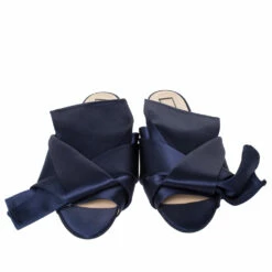 N21 N°21 Blue Satin Knot Flat Mules Size 41 Women Flats 4 N21 N°21 Blue Satin Knot Flat Mules Size 41 Women Flats -N21shop luxury women n21 used shoes p303623 003