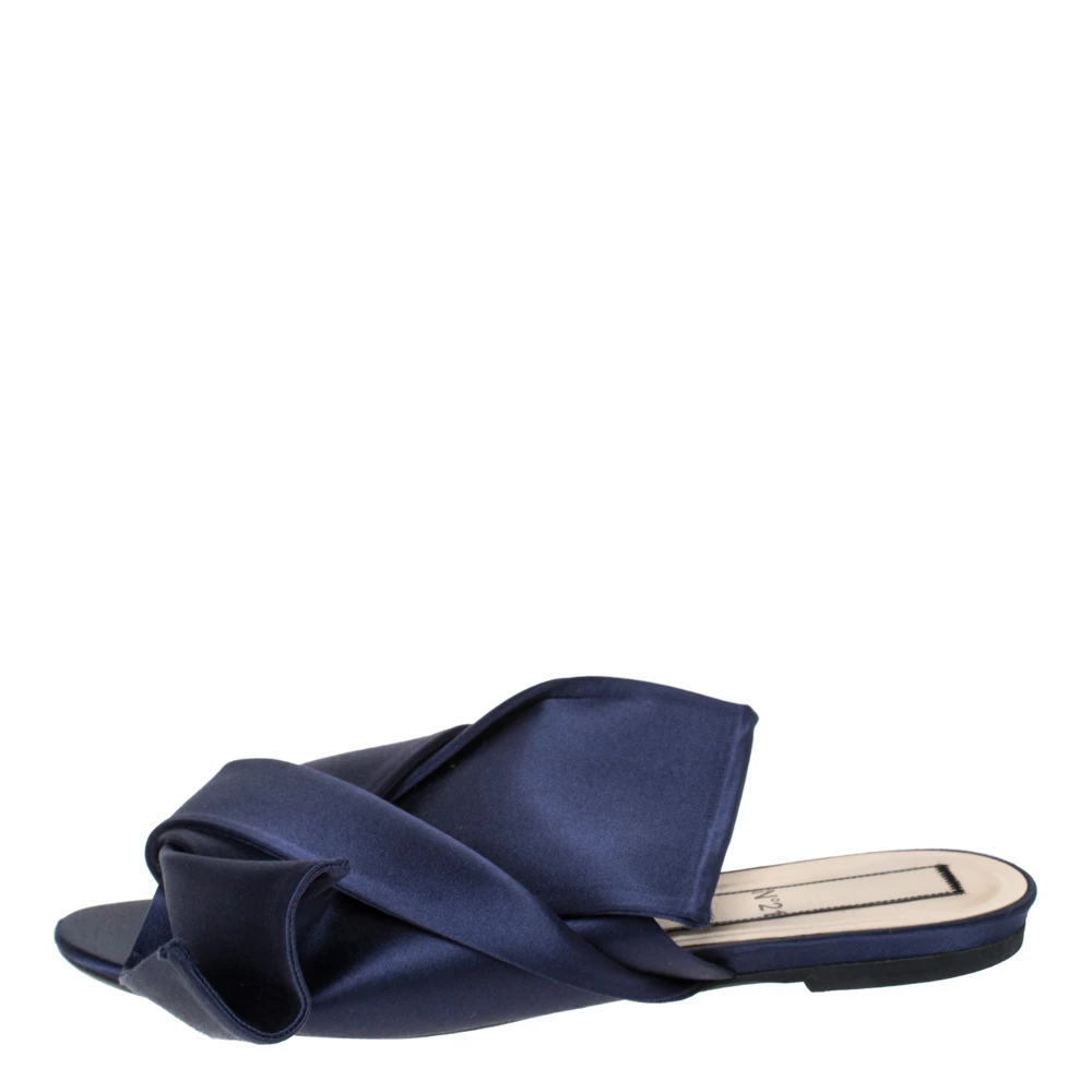 N21 N°21 Blue Satin Knot Flat Mules Size 41 Women Flats N21 N°21 Blue Satin Knot Flat Mules Size 41 Women Flats -N21shop luxury women n21 used shoes p303623 004
