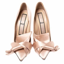 N21 Beige Satin Knot Pointed Toe Pumps Size 39 Women 4 N21 Beige Satin Knot Pointed Toe Pumps Size 39 Women -N21shop luxury women n21 used shoes p310561 006