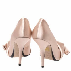 N21 Beige Satin Knot Pointed Toe Pumps Size 39 Women 6 N21 Beige Satin Knot Pointed Toe Pumps Size 39 Women -N21shop luxury women n21 used shoes p310561 007