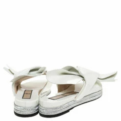 N21 N°21 White Patent Leather Knotted Flat Slides Size 38 Women Flats 6 N21 N°21 White Patent Leather Knotted Flat Slides Size 38 Women Flats -N21shop luxury women n21 used shoes p316316 006