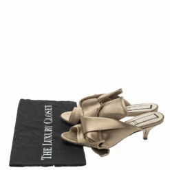 N21 Brown Satin Raso Knot Peep Toe Mules Size 36 Women Sandals 9 N21 Brown Satin Raso Knot Peep Toe Mules Size 36 Women Sandals -N21shop luxury women n21 used shoes p321496 008