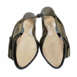 N21 Green Satin Raso Knot Peep Toe Mules Size 38 Women Sandals 7 N21 Green Satin Raso Knot Peep Toe Mules Size 38 Women Sandals -N21shop luxury women n21 used shoes p323922 001