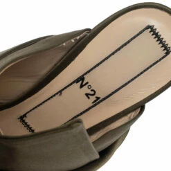 N21 Green Satin Raso Knot Peep Toe Mules Size 38 Women Sandals 8 N21 Green Satin Raso Knot Peep Toe Mules Size 38 Women Sandals -N21shop luxury women n21 used shoes p323922 005