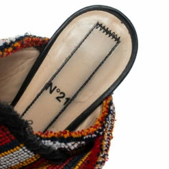 N21 Multicolor Fabric Raso Knot Peep Toe Mules Size 36 Women Sandals 8 N21 Multicolor Fabric Raso Knot Peep Toe Mules Size 36 Women Sandals -N21shop luxury women n21 used shoes p323937 006