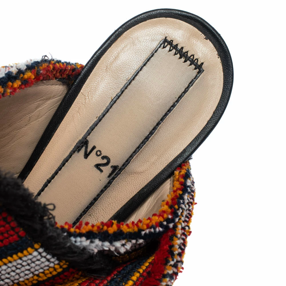 N21 Multicolor Fabric Raso Knot Peep Toe Mules Size 36 Women Sandals N21 Multicolor Fabric Raso Knot Peep Toe Mules Size 36 Women Sandals -N21shop luxury women n21 used shoes p323937 006