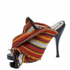 N21 Multicolor Fabric Raso Knot Peep Toe Mules Size 36 Women Sandals 3 N21 Multicolor Fabric Raso Knot Peep Toe Mules Size 36 Women Sandals -N21shop luxury women n21 used shoes p323937 008