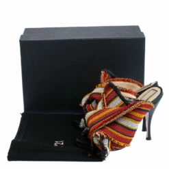 N21 Multicolor Fabric Raso Knot Peep Toe Mules Size 36 Women Sandals 10 N21 Multicolor Fabric Raso Knot Peep Toe Mules Size 36 Women Sandals -N21shop luxury women n21 used shoes p323937 010