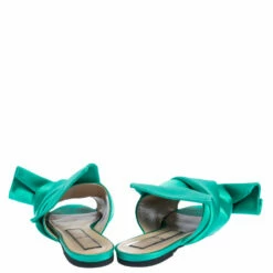 N21 N°21 Green Satin Knot Flat Mules Size 41 Women Flats 6 N21 N°21 Green Satin Knot Flat Mules Size 41 Women Flats -N21shop luxury women n21 used shoes p325289 003