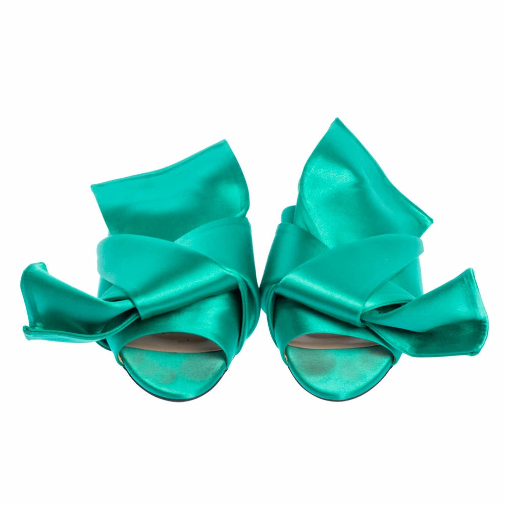 N21 N°21 Green Satin Knot Flat Mules Size 41 Women Flats N21 N°21 Green Satin Knot Flat Mules Size 41 Women Flats -N21shop luxury women n21 used shoes p325289 004