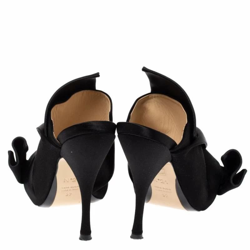 N21 Black Satin Raso Knot Peep Toe Mules Size 37 Women Sandals N21 Black Satin Raso Knot Peep Toe Mules Size 37 Women Sandals -N21shop luxury women n21 used shoes p329401 1600950837 004