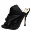 N21 Black Satin Raso Knot Peep Toe Mules Size 37 Women Sandals 2 N21 Black Satin Raso Knot Peep Toe Mules Size 37 Women Sandals -N21shop luxury women n21 used shoes p329401 1600950852 007
