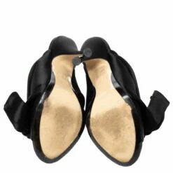 N21 Black Satin Raso Knot Peep Toe Mules Size 37 Women Sandals 7 N21 Black Satin Raso Knot Peep Toe Mules Size 37 Women Sandals -N21shop luxury women n21 used shoes p329401 1600950862 009