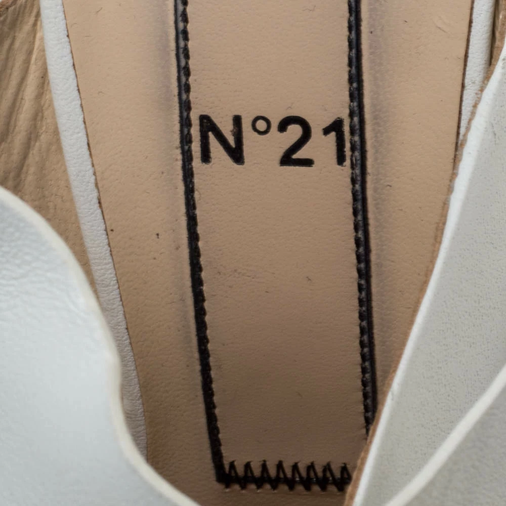 N21 N°21 White Leather Ronny Pleated Mules Size 38 Women Sandals N21 N°21 White Leather Ronny Pleated Mules Size 38 Women Sandals -N21shop luxury women n21 used shoes p333838 002