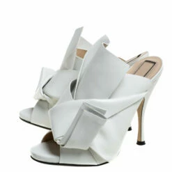 N21 N°21 White Leather Ronny Pleated Mules Size 38 Women Sandals 5 N21 N°21 White Leather Ronny Pleated Mules Size 38 Women Sandals -N21shop luxury women n21 used shoes p333838 008