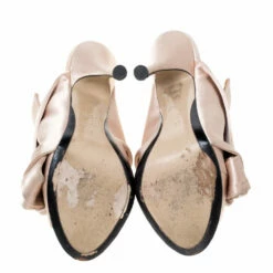 N21 Beige Satin Raso Knotted Mule Size 37 Women Sandals -N21shop luxury women n21 used shoes p335941 001
