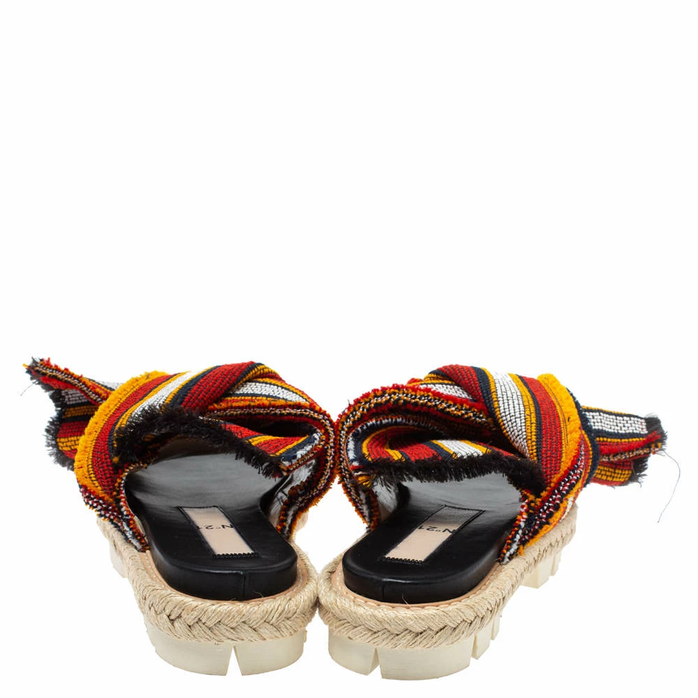 N21 N°21 Multicolor Fabric Knotted Slide Flat Sandals Size 38 Women N21 N°21 Multicolor Fabric Knotted Slide Flat Sandals Size 38 Women -N21shop luxury women n21 used shoes p339043 006