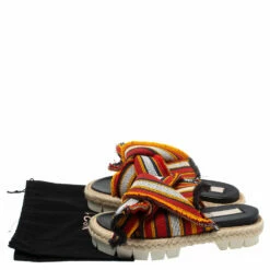 N21 N°21 Multicolor Fabric Knotted Slide Flat Sandals Size 38 Women 9 N21 N°21 Multicolor Fabric Knotted Slide Flat Sandals Size 38 Women -N21shop luxury women n21 used shoes p339043 008