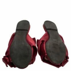 N21 N°21 Burgundy Satin Knot Flat Mules Size 37 Women Flats 7 N21 N°21 Burgundy Satin Knot Flat Mules Size 37 Women Flats -N21shop luxury women n21 used shoes p340751 007